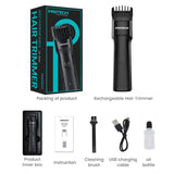 NNEDSZ PRITECH Adjustable Length Hair Trimmer - USB Rechargeable Grooming Tool with DLC Coated Blade