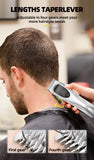 NNEDSZ WL-1670 Gold Professional Hair Clipper Set with Adjustable Guards - USB Rechargeable Trimmer with Charging Dock