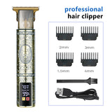 NNEDSZ Professional Skull  Design Hair Clipper - Cordless Hair Trimmer with Digital Display, Adjustable Guards, and USB Charging