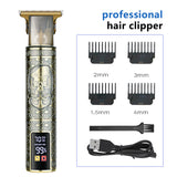 NNEDSZ Professional Pirate Design Hair Clipper - Cordless Hair Trimmer with Digital Display, Adjustable Guards, and USB Charging