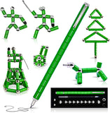 NNEDSZ (2 set) Magnetic Fingertip Pen Building Toy Set - Multifunctional Green Magnet Pen with Creative Building Blocks and Replacement Refills