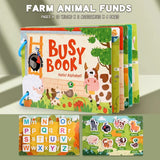 NNEDSZ Themed Busy Book Set - Educational Activity Books for Preschool Learning (Farm, Vehicles, Dinosaurs, Ocean, and Forest,5 books in total)