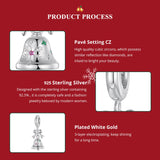 NNEDSZ Sterling Silver Bell Charm - Festive Christmas Pendant with Colorful  Accents (weighs approximately 2.2g)