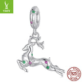 NNEDSZ Sterling Silver Christmas Snowman Charm - Festive Christmas Pendant with Colorful  Accents(weighs approximately 2g)