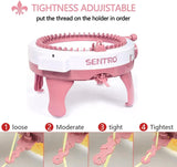 NNEDSZ Sentro Knitting Machine - DIY Loom for Hats, Scarves, and More | 40 Needle Knitter for Kids & Adults