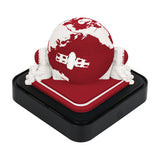 NNEDSZ The Earth 3D Paper Sculpture Night Light with Notepad, Black Base - Elegant Gift Set for Home and Office( Red )