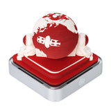 NNEDSZ The Earth 3D Paper Sculpture Night Light with Notepad, Silver Base - Elegant Gift Set for Home and Office( Red )