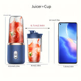 NNEDSZ 1 x Portable USB Blue Rechargeable Juicer Cup,Portable Blender for Smoothies and Juices - USB Rechargeable, Powerful & Compact