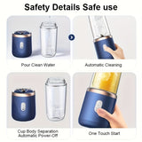 NNEDSZ 1 x Portable USB Blue Rechargeable Juicer Cup,Portable Blender for Smoothies and Juices - USB Rechargeable, Powerful & Compact