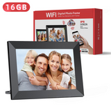 NNEDSZ Black 16GB Storage 10-Inch WiFi Digital Photo Frame | HD Display + Remote Photo/Video Sharing via App |