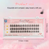 NNEDSZ 6 set Different sizes Natural Segment Cluster Eyelashes - Ultra-Thin Invisible Band, Perfect for Beginners, DIY Lash Extension