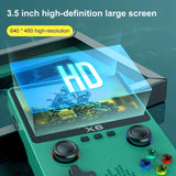NNEDSZ X6 Handheld Gaming Console - 3.5-Inch HD Screen, Dual Joysticks, Multi-Emulator Support, 32GB Storage