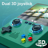 NNEDSZ X6 Handheld Gaming Console - 3.5-Inch HD Screen, Dual Joysticks, Multi-Emulator Support, 32GB Storage