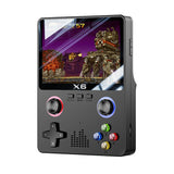 NNEDSZ X6 Black Handheld Gaming Console - 3.5-Inch HD Screen, Dual Joysticks, Multi-Emulator Support, 32GB Storage