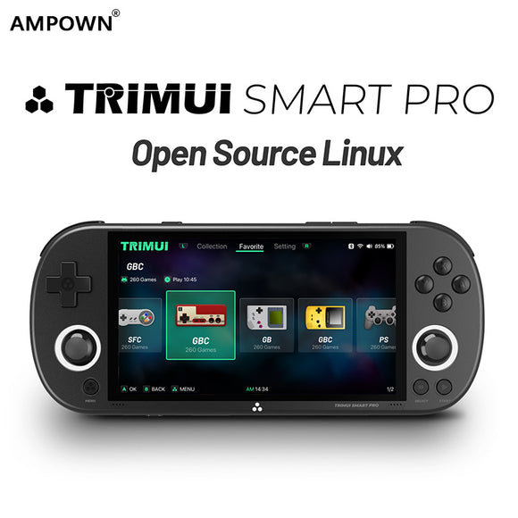 NNEDSZ 256G Black AMPOWN TRIMUI SMART PRO Portable Gaming Console - Retro PS1 & Arcade Handheld PSP Gaming Device