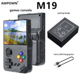 NNEDSZ 128G Grey MPOWN M19 Handheld Gaming Console - Retro Arcade & PSP Emulator, 3.5-Inch HD Screen, TV Connectivity, Portable 3D Gaming Device