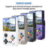 NNEDSZ 128G Purple MPOWN M19 Handheld Gaming Console - Retro Arcade & PSP Emulator, 3.5-Inch HD Screen, TV Connectivity, Portable 3D Gaming Device