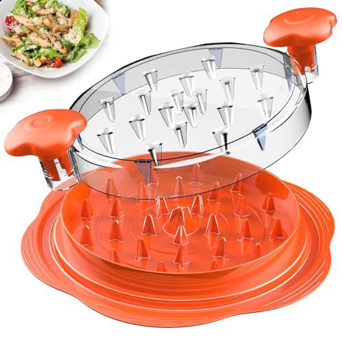 NNEDSZ 2pcs orange New Chicken Shredder - Effortless Chicken Breast Shredding Tool for Meal Prep and Baby Food