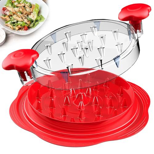 NNEDSZ 2pcs Red New Chicken Shredder - Effortless Chicken Breast Shredding Tool for Meal Prep and Baby Food