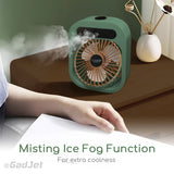 NNEDSZ Blue color USB 2-in-1 Misting Fan & Humidifier – Portable Cooling and Humidifying Solution