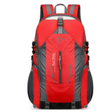 NNEDSZ Red Lightweight Hiking Backpack - Waterproof Outdoor Travel & Camping Bag with Multi-Compartment Design