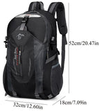 NNEDSZ Red Lightweight Hiking Backpack - Waterproof Outdoor Travel & Camping Bag with Multi-Compartment Design