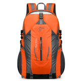 NNEDSZ Orange Lightweight Hiking Backpack - Waterproof Outdoor Travel & Camping Bag with Multi-Compartment Design