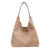 NNEDSZ Minimalist Faux Suede Tote Bags - Soft Large Capacity Handbags for Everyday Use ( Off white )