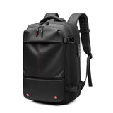 NNEDSZ Black Expandable Waterproof Laptop Backpack - Fits 17-Inch Laptop, Anti-Theft Design, Travel Friendly