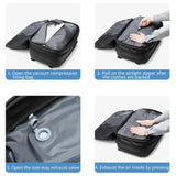 NNEDSZ Blue Expandable Waterproof Laptop Backpack - Fits 17-Inch Laptop, Anti-Theft Design, Travel Friendly