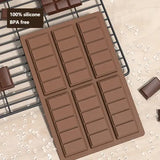 NNEDSZ (5 PCS )YH913 Silicone Chocolate Bar Mold - BPA-Free, Heat-Resistant, Non-Stick Baking Tray, Measures 25.8 cm x 17 cm x 1.5 cm