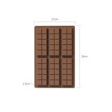 NNEDSZ (5 PCS )YH916 Silicone Chocolate Bar Mold - BPA-Free, Heat-Resistant, Non-Stick Baking Tray, Measures 26 cm x 17 cm x 1.5 cm