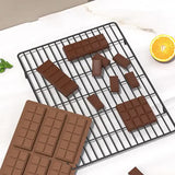 NNEDSZ (5 PCS )YH916 Silicone Chocolate Bar Mold - BPA-Free, Heat-Resistant, Non-Stick Baking Tray, Measures 26 cm x 17 cm x 1.5 cm