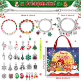 NNEDSZ M-19 Christmas Jewelry Advent Calendar - DIY Charm Bracelet Kit with 24 Days of Surprises