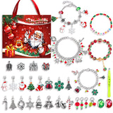 NNEDSZ M-22 Christmas Jewelry Advent Calendar - DIY Charm Bracelet Kit with 24 Days of Surprises