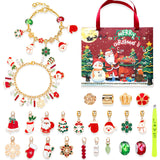 NNEDSZ M-20 Christmas Jewelry Advent Calendar - DIY Charm Bracelet Kit with 24 Days of Surprises