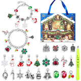 NNEDSZ M-21 Christmas Jewelry Advent Calendar - DIY Charm Bracelet Kit with 24 Days of Surprises