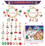NNEDSZ M-23 Christmas Jewelry Advent Calendar - DIY Charm Bracelet Kit with 24 Days of Surprises
