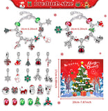 NNEDSZ M-24 Christmas Jewelry Advent Calendar - DIY Charm Bracelet Kit with 24 Days of Surprises