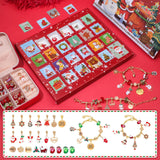 NNEDSZ Christmas Jewelry Advent Calendar - DIY Charm Bracelet Kit with 24 Days of Surprises