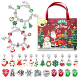 NNEDSZ M-12 Christmas Jewelry Advent Calendar - DIY Charm Bracelet Kit with 24 Days of Surprises