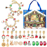 NNEDSZ M-13 Christmas Jewelry Advent Calendar - DIY Charm Bracelet Kit with 24 Days of Surprises