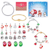 NNEDSZ M-05 Christmas Jewelry Advent Calendar - DIY Charm Bracelet Kit with 24 Days of Surprises