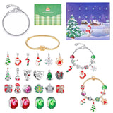NNEDSZ M-06 Christmas Jewelry Advent Calendar - DIY Charm Bracelet Kit with 24 Days of Surprises