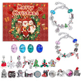 NNEDSZ M-08 Christmas Jewelry Advent Calendar - DIY Charm Bracelet Kit with 24 Days of Surprises