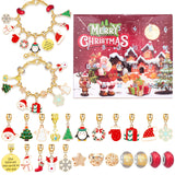 NNEDSZ M-17H Christmas Jewelry Advent Calendar - DIY Charm Bracelet Kit with 24 Days of Surprises