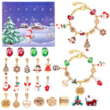 NNEDSZ M-14 Christmas Jewelry Advent Calendar - DIY Charm Bracelet Kit with 24 Days of Surprises