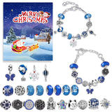 NNEDSZ M-09 Christmas Jewelry Advent Calendar - DIY Charm Bracelet Kit with 24 Days of Surprises