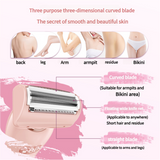 NNEDSZ U34 Pink 2-in-1 Electric Razor for Women - Multifunctional Rechargeable Hair Removal Shaver