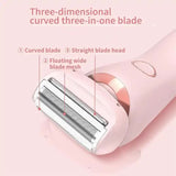 NNEDSZ Pink 2-in-1 Electric Razor for Women - Multifunctional Rechargeable Hair Removal Shaver